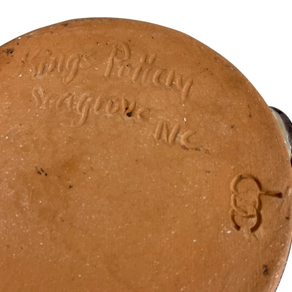 Kings Pottery Seagrove NC  14 oz Stoneware studio pottery Glazed Drip Mug 2016 - Picture 8 of 10